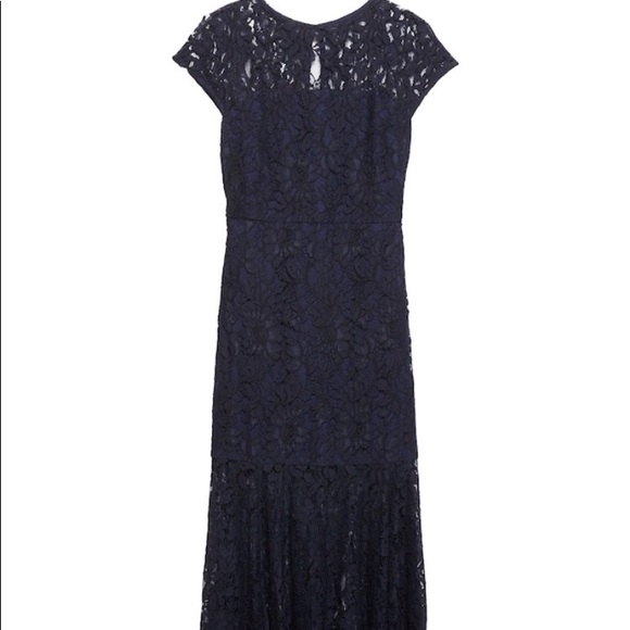 SOLD Lace Trumpet Midi Dress - Picture 3 of 4